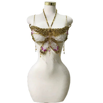 Butterfly kiss beaded top