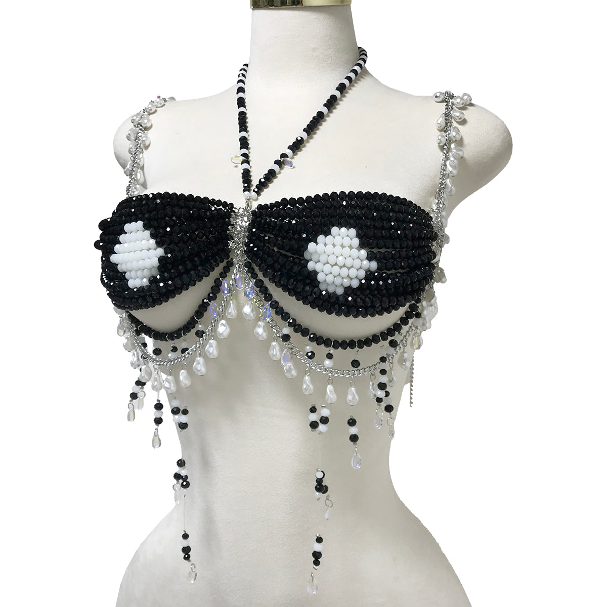 Midnight Diamonds Beaded Top