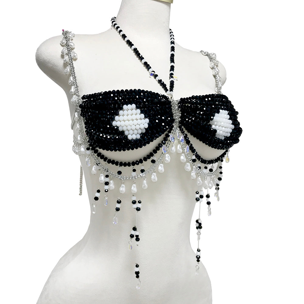 Midnight Diamonds Beaded Top
