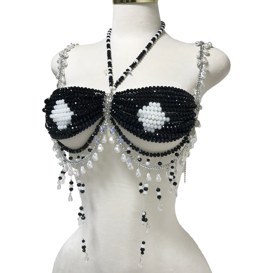 Midnight Diamonds Beaded Top