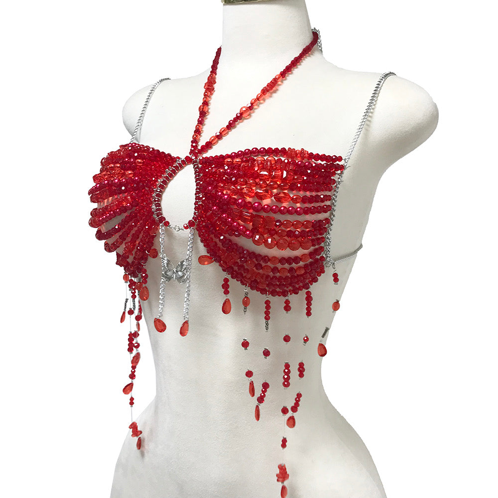 Velvet Flame Beaded Top
