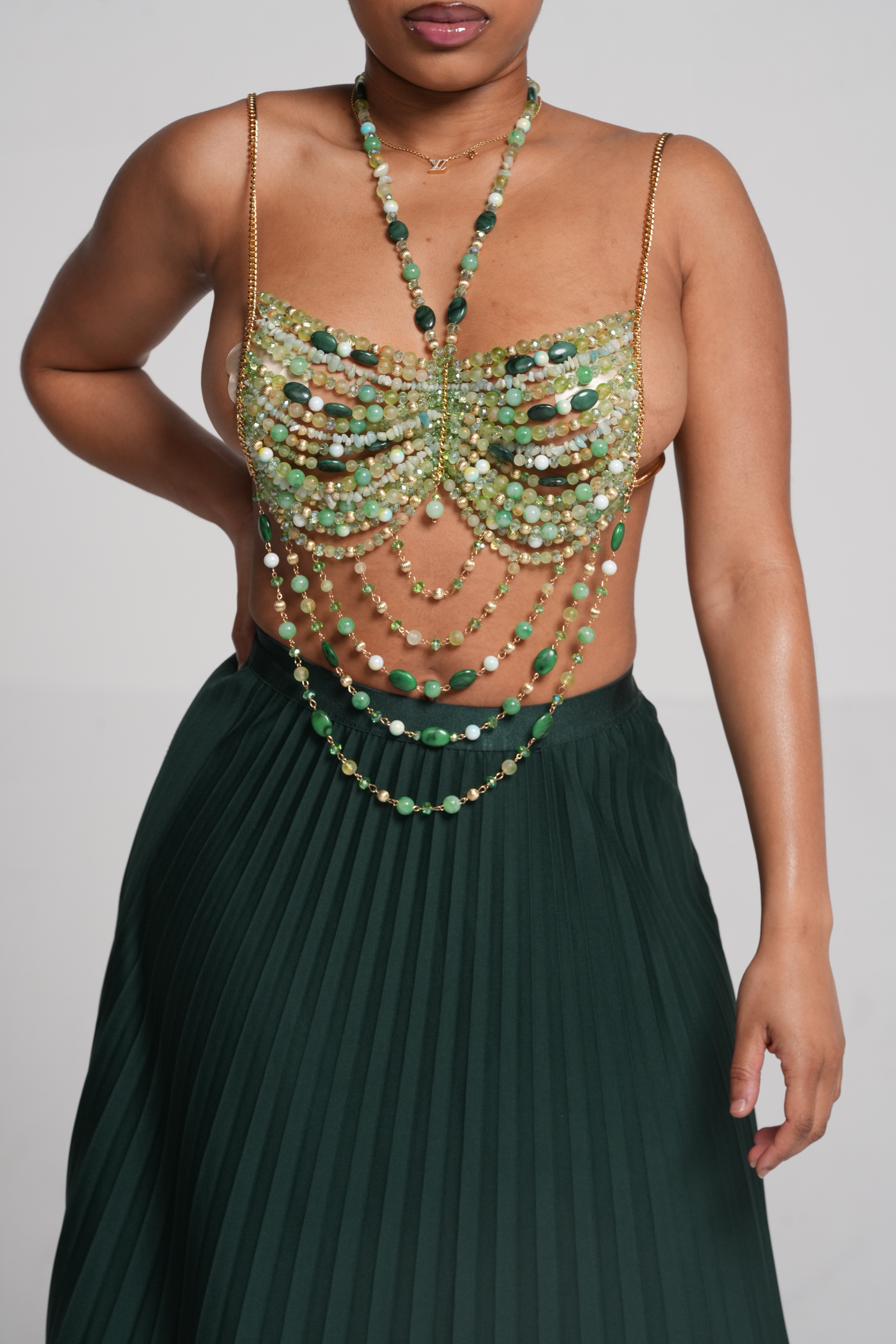 Jade Dynasty Beaded Top