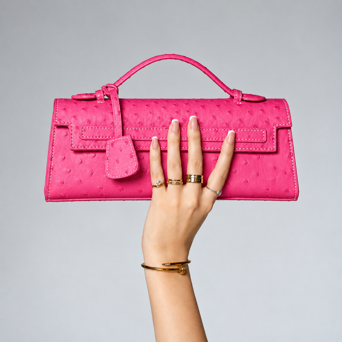 Pillar ostrich clutch