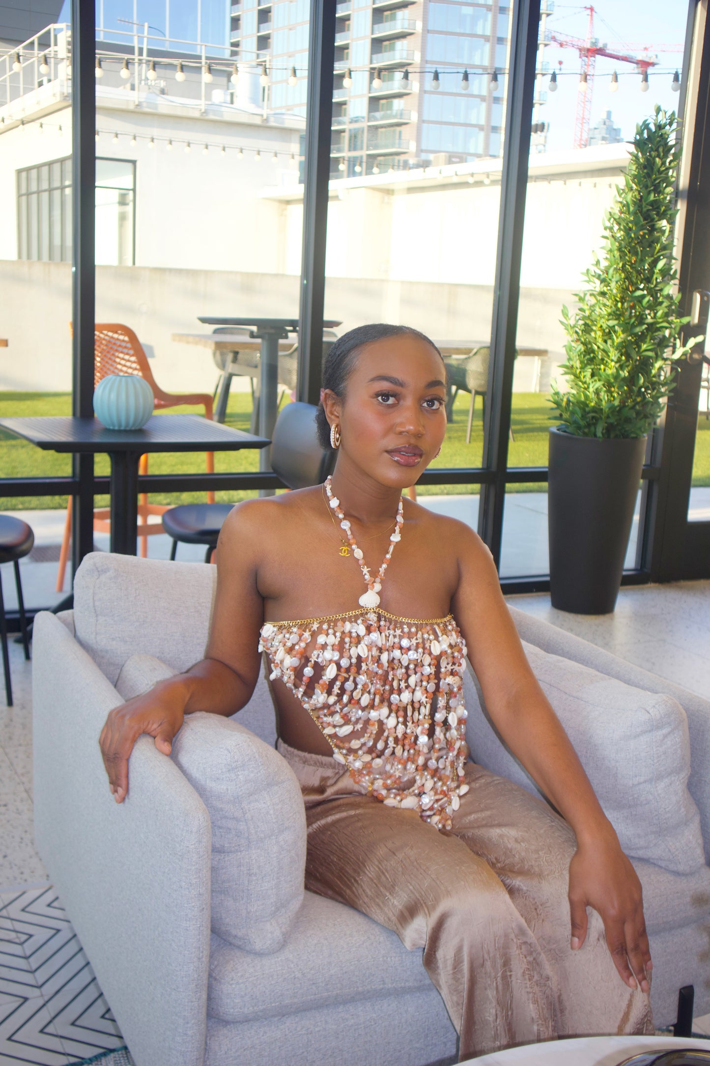 Seashell Symphony Halter Top