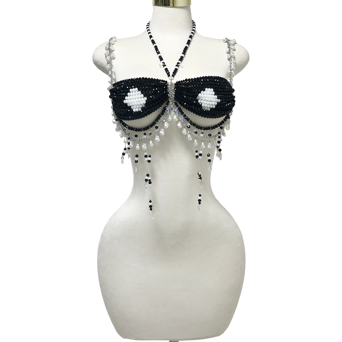 Midnight Diamonds Beaded Top