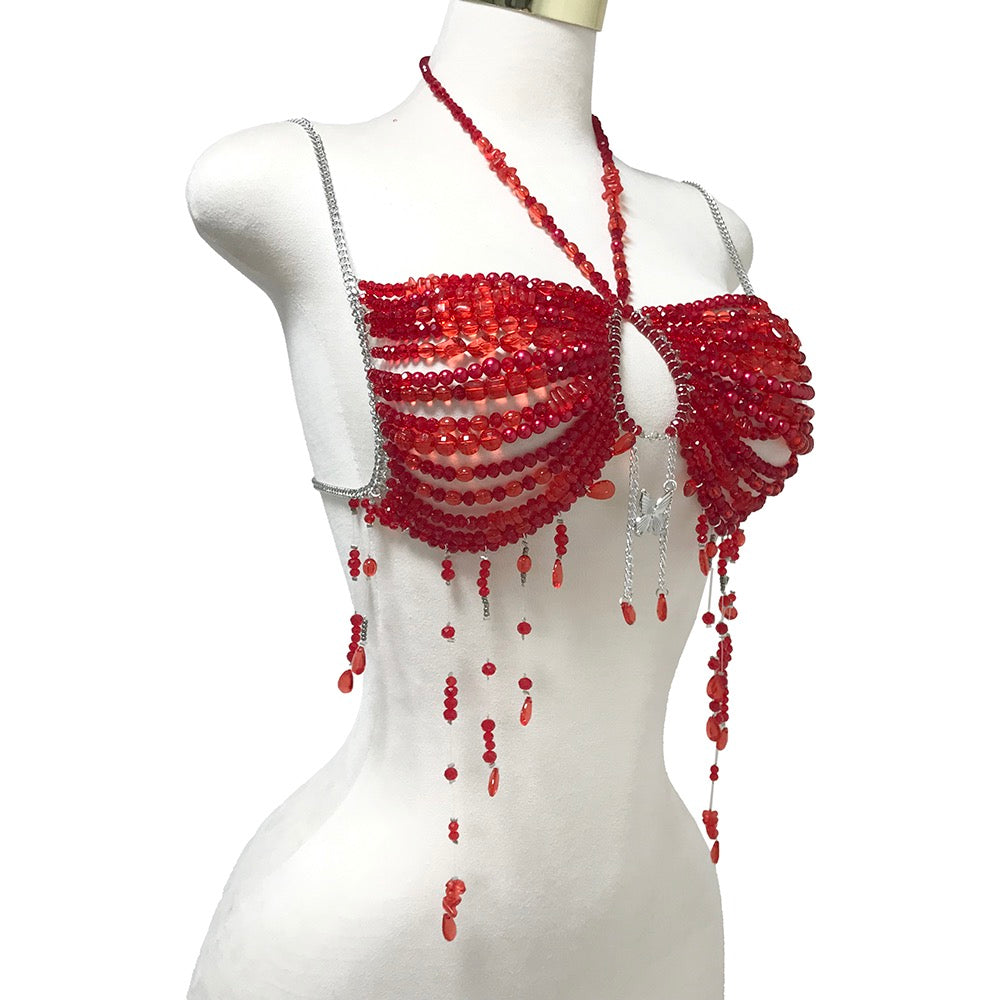 Velvet Flame Beaded Top
