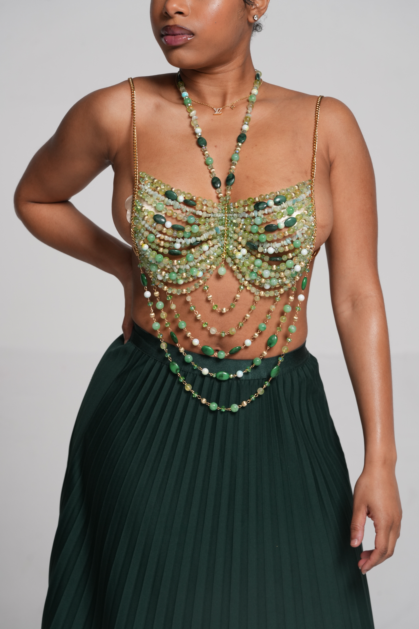 Jade Dynasty Beaded Top
