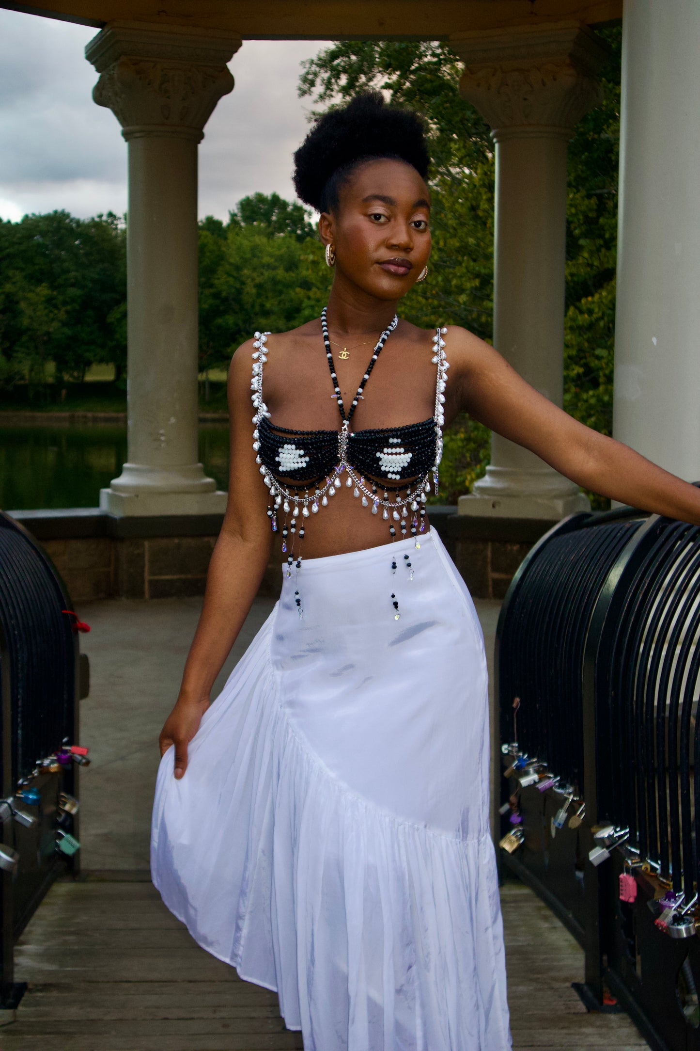 Midnight Diamonds Beaded Top
