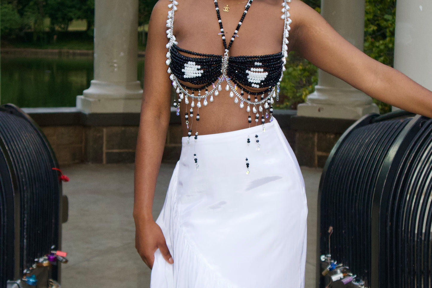 Midnight Diamonds Beaded Top