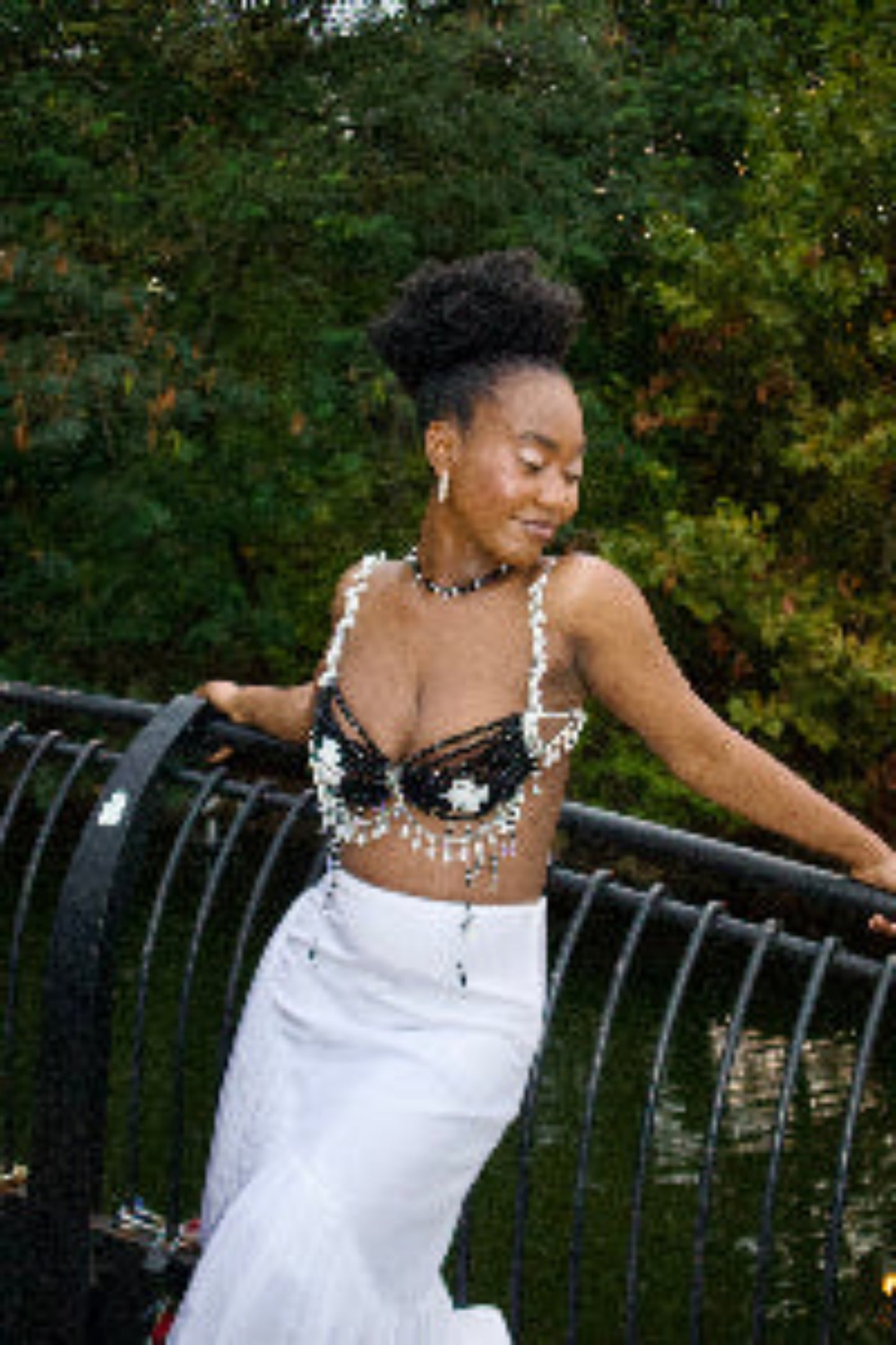 Midnight Diamonds Beaded Top